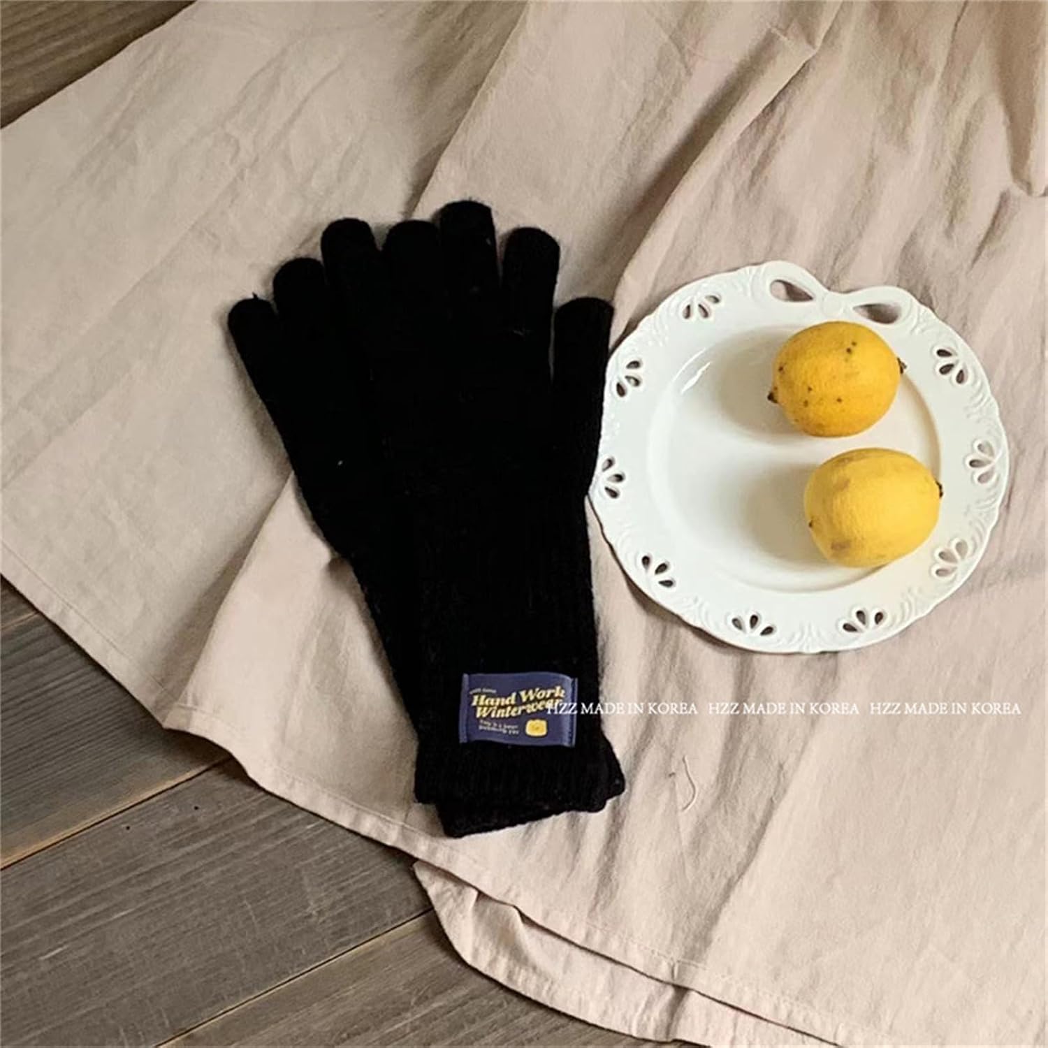 Knitted Candy Color Gloves Winter Full Finger Mittens Stretchy Warm Gloves With Lengthen Wrist Cuffs For Girls Teens