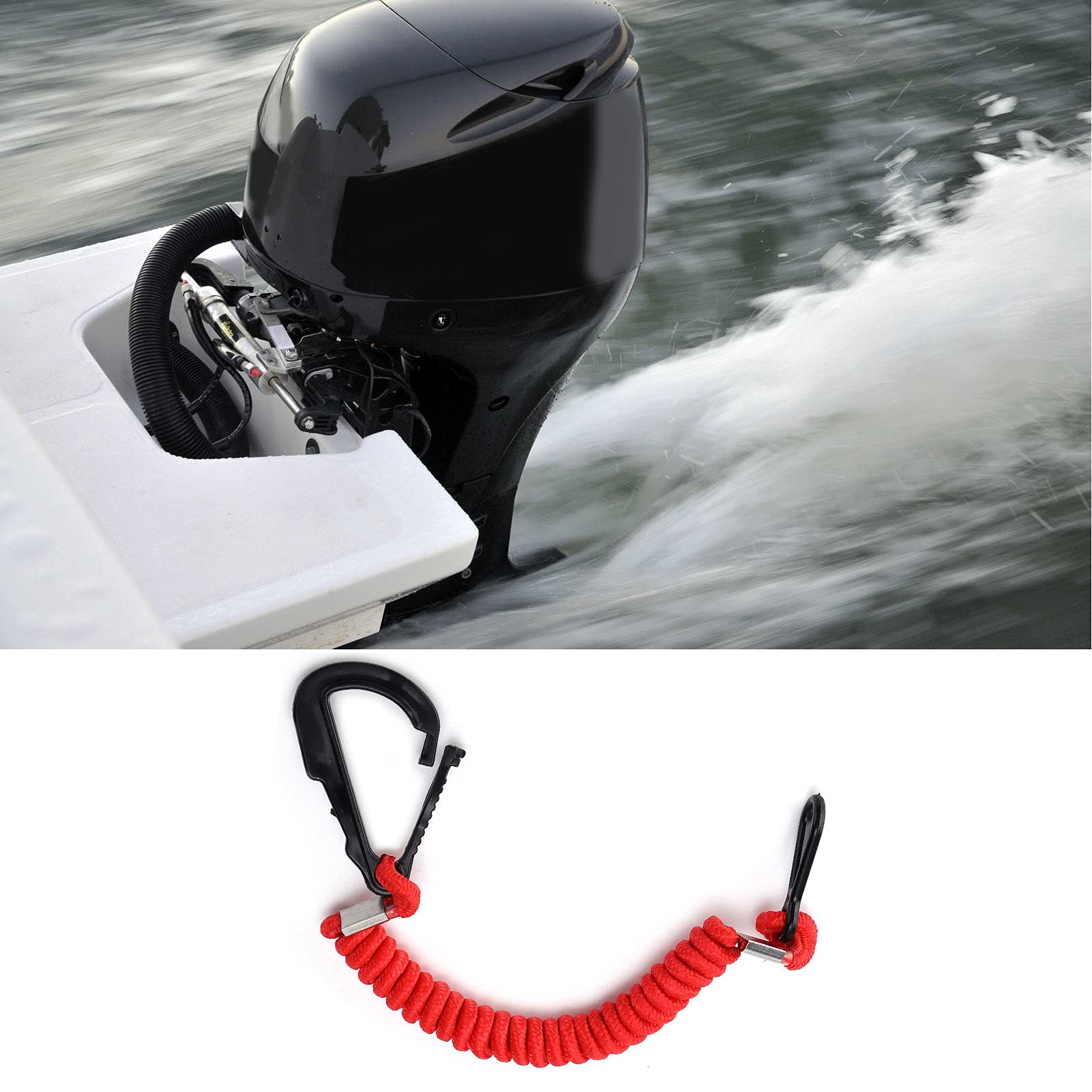Interruttore a corda intrecciata rosso Mercruiser per emergenza sicurezza