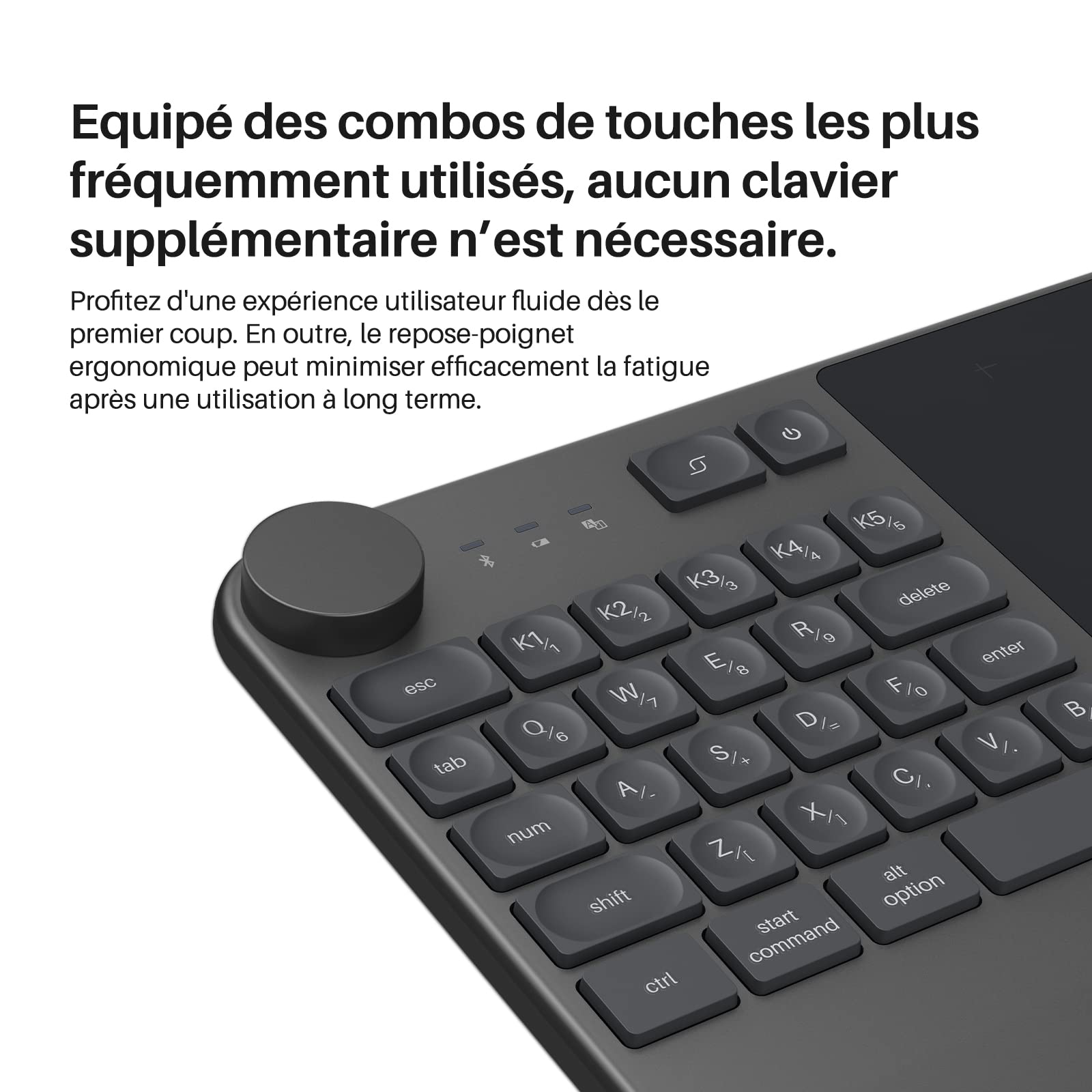 HUION Inspiroy Keydial KD200 Tablette Graphique, 9 x 5,6 Pouces