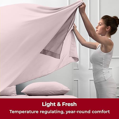 Miniatura 4 de Mellanni colección Iconic - Juego de sábanas y fundas de almohada, 3 piezas, extrasuaves, refrescantes, para mujeres, hombres, niños y adolescentes