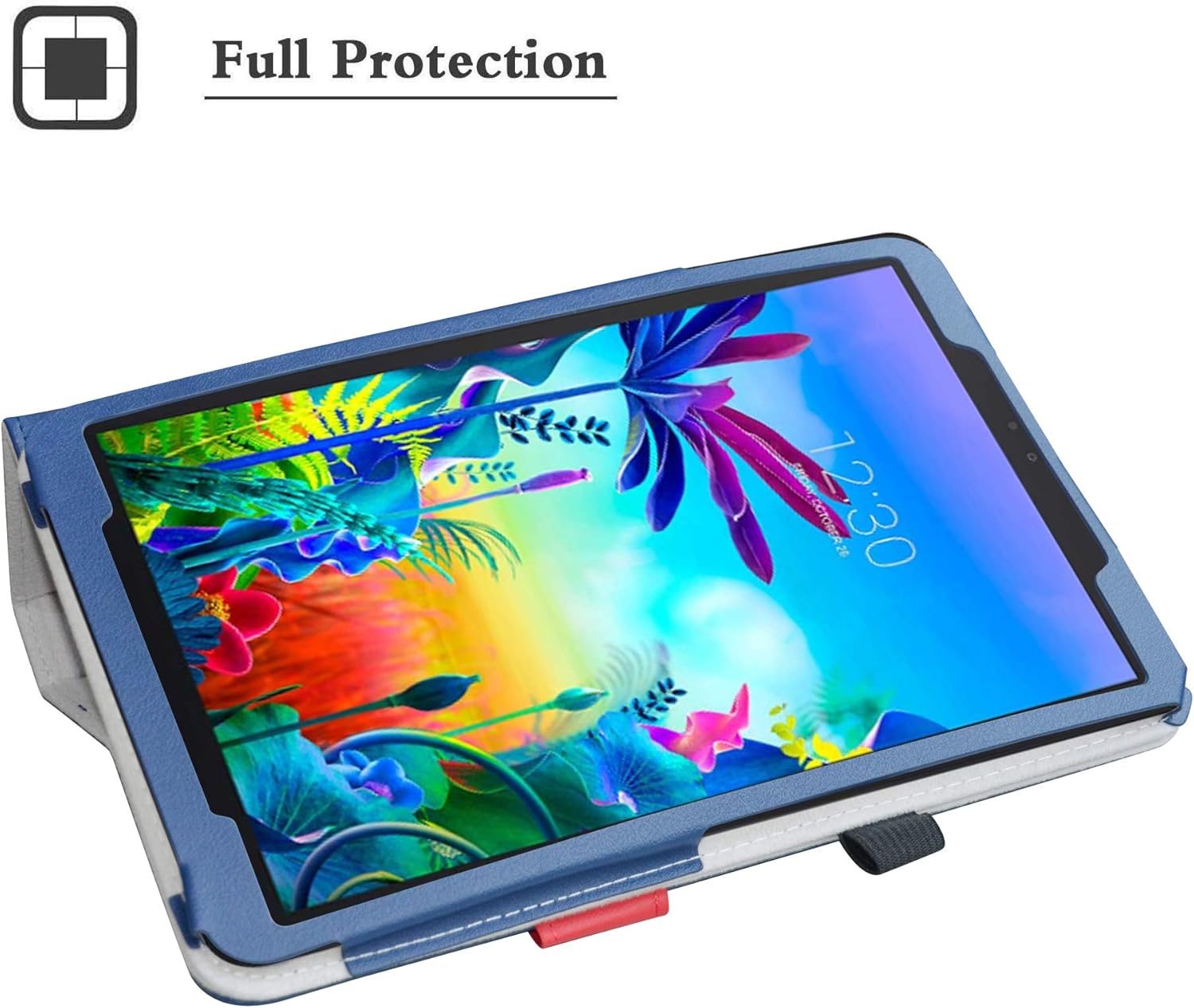 Bige for LG G Pad 5 10.1 Keyboard Case,Slim Stand PU Leather Cover with Romovable Keyboard for 10.1" LG G Pad 5 10.1 T600 Tablet(2019),Blue