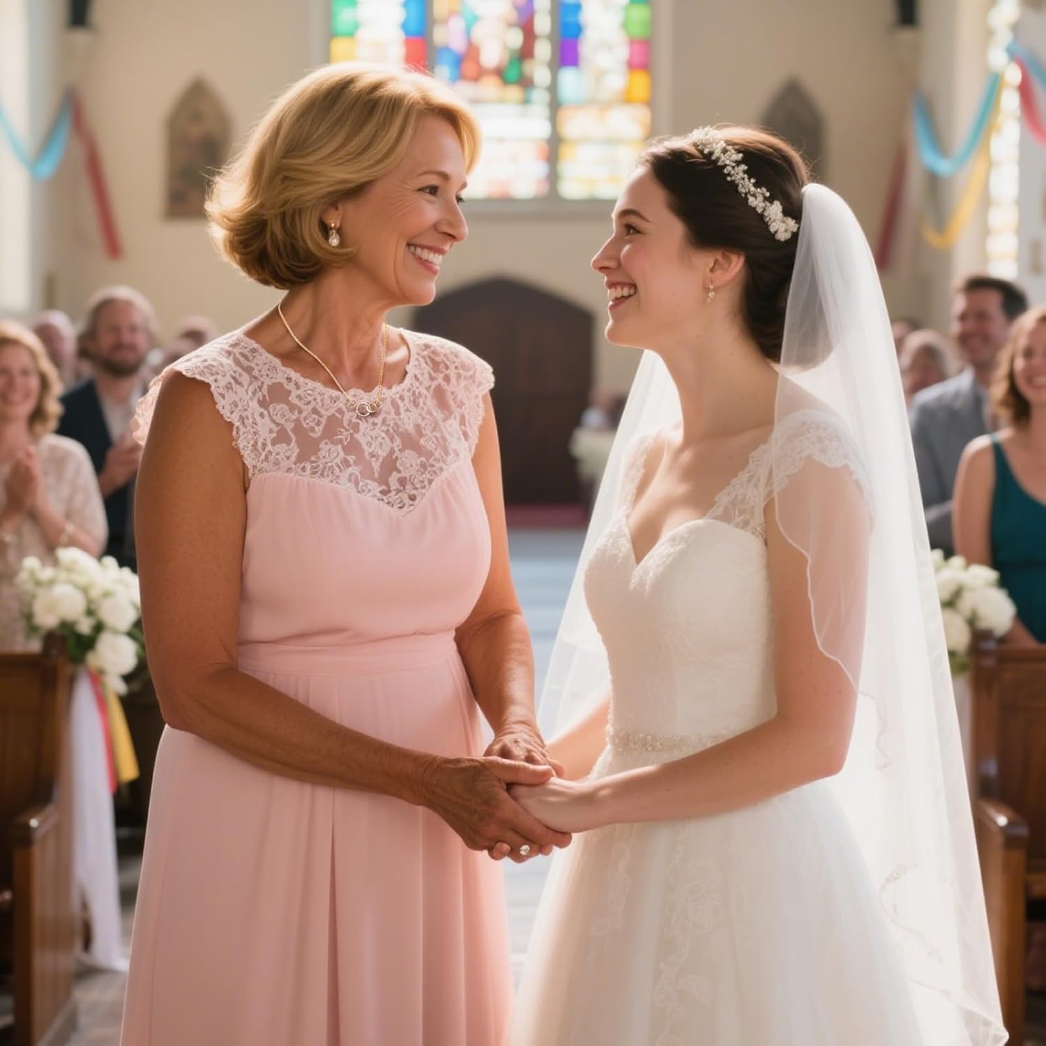 Kvekstio Wedding Day Mother of the Bride/Groom Gift, Minimalist Interlocking Circles Pendant Necklace Jewelry Gift for Mother - Image 4