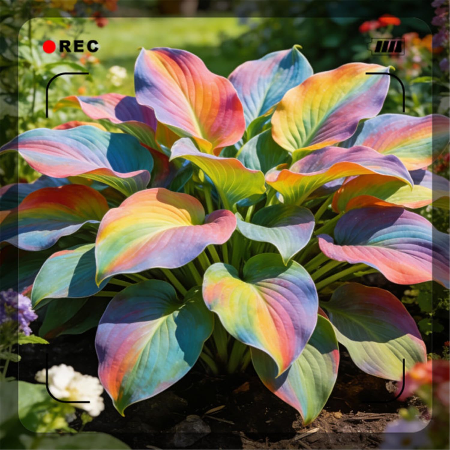 Variegated Hosta is Shade-Tolerant and Easy to Care for, Perfect for Landscaping in Gardens and Undergrowth, and Enjoyable Year-Round Hardy Perennial, Excellent Display-15 Bulbs-F