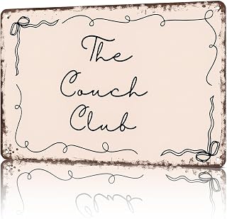 Funny Metal Signs Poster 8x12inch The Couch Club Aluminum Tin Sign Wall Art Decoration Painting For Home Bar Office Decor