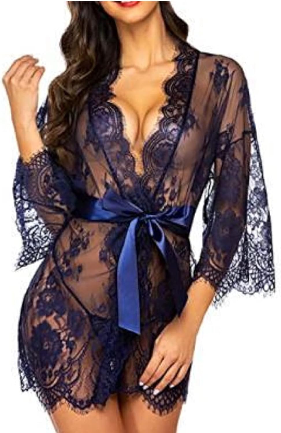Stretch Chemise Lace See-Through Pajamas Lace Pajamas