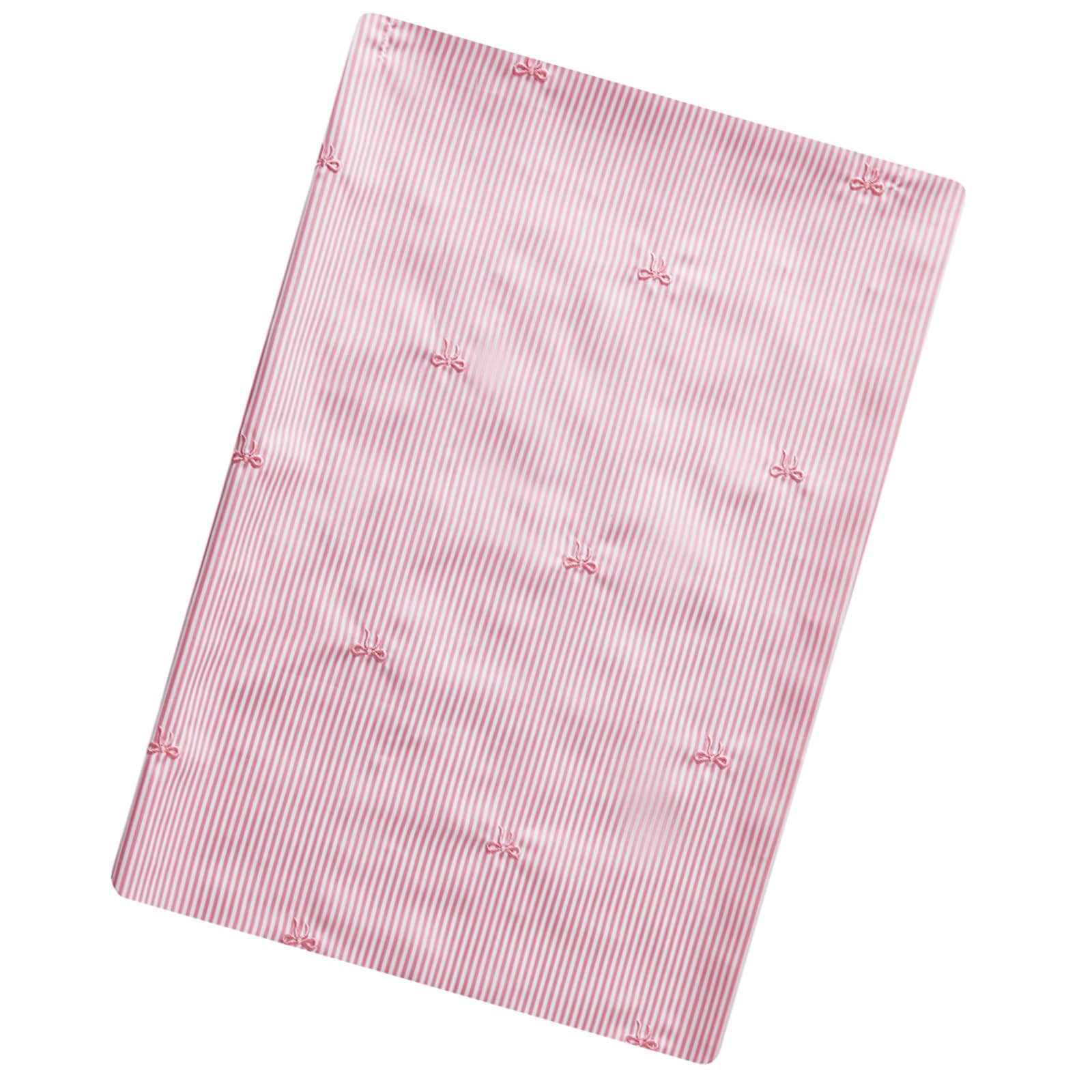MICFENY Soft Draping Bow Embroidered Stripe Cloth Apparels Sewing Embroidered Cloth Fabric