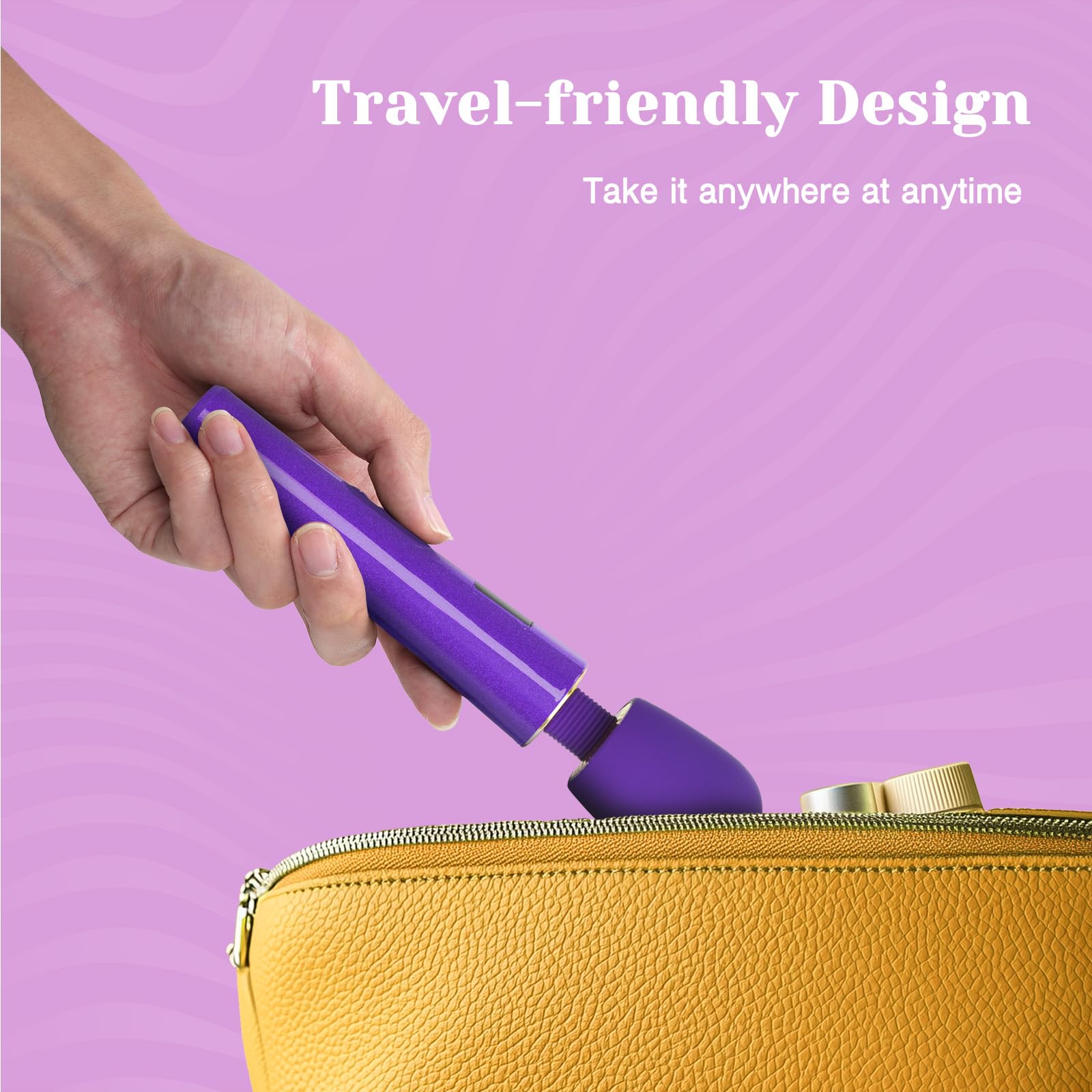 Tracy's Dog Wand Vibrator for Women- Powerful Cordless Full-Body Massager, Waterproof & Rechargeable, Clit Stimulator with 5 Modes & 3 Speeds, Adult Sex Toys for Solo & Couples, Erotic Massage, Hammer: Mini Neon Purple