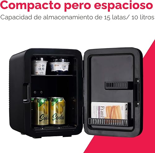 Miniatura 2 de Frigidaire Mini Refrigerador Personal Enfriador, Encimera, Capacidad de hasta 10L/15 Latas, Diseño Robusto de Acero Inoxidable Cepillado, Portátil