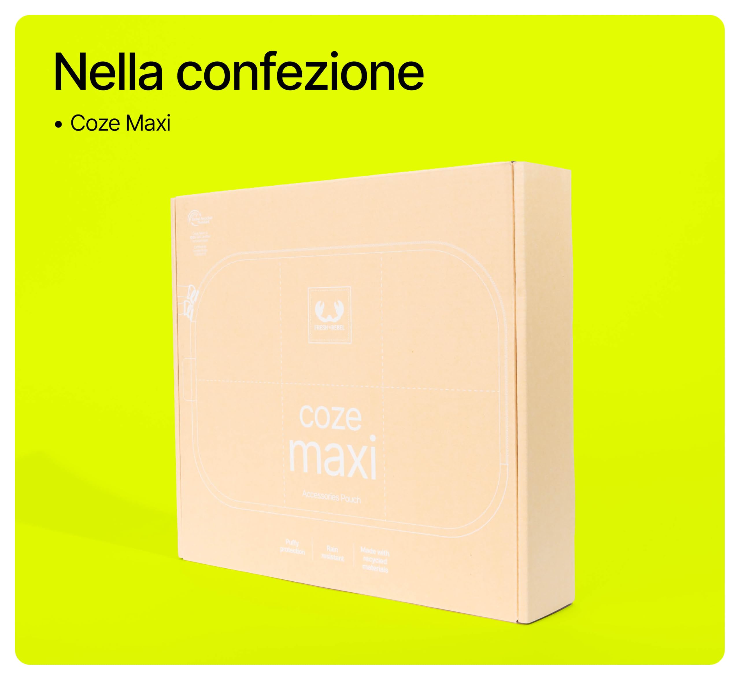 Fresh 'n Rebel Coze Maxi - Pochette Tech Imbottita - Organizer per Cavi e Accessori - Pochette da Viaggio per Caricabatterie, Auricolari & Powerbank - Con Scomparti - Finitura Premium (Cobalt Blue)