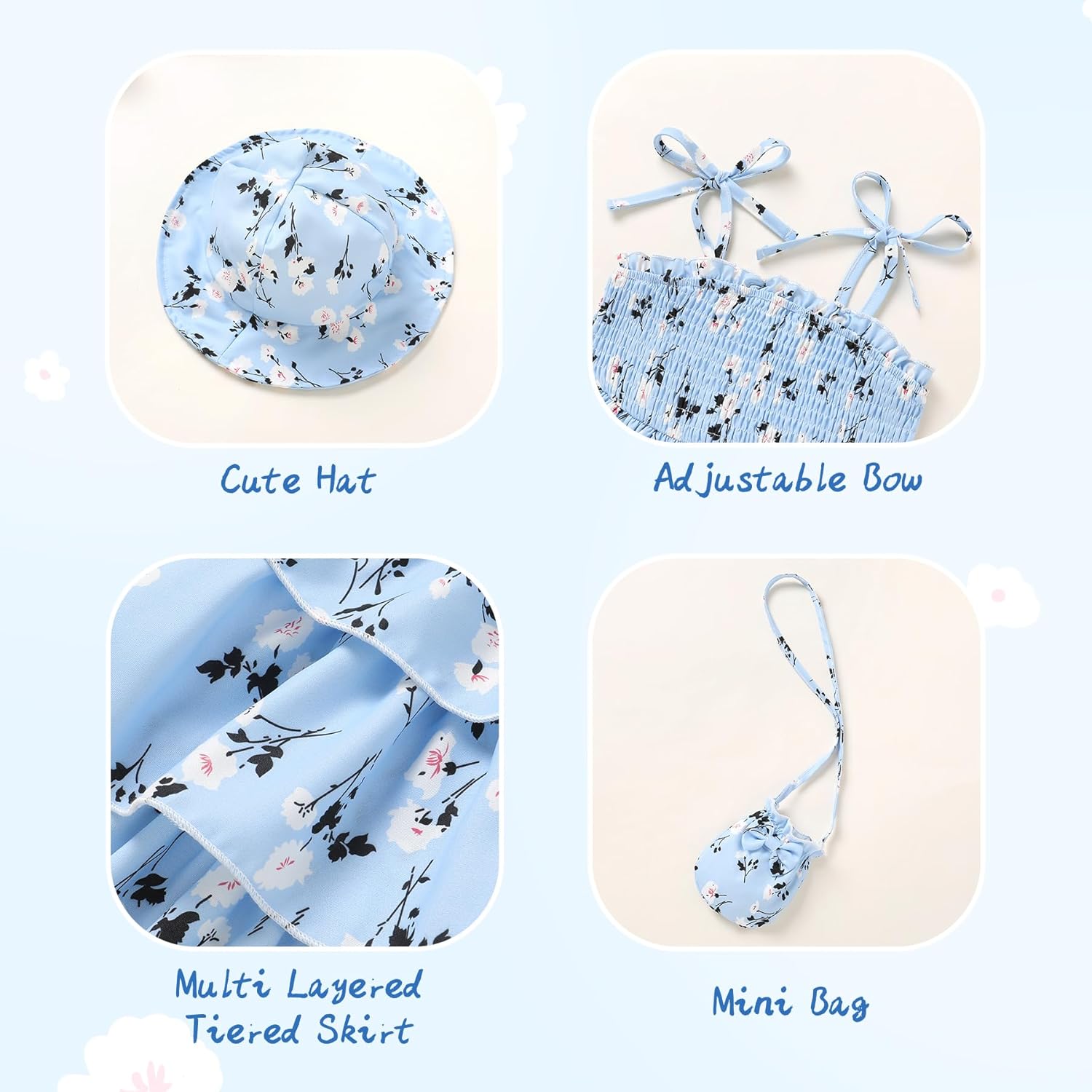 YOUNGER TREE Baby Girls Clothes Toddler Girl Summer Dress Ruffle Casual Dresses Sleeveless Outfits Beach Sundress - Image 5