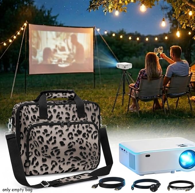 Estuche para proyector estampado leopardo 14 pulgadas miniatura 4