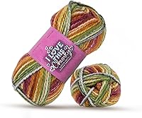 Vista 19 de Me encanta este ovillo de hilo grueso y voluminoso para ganchillo y tejer – ovillo de hilo suave – 100 yardas de hilo 100% acrílico para tejer