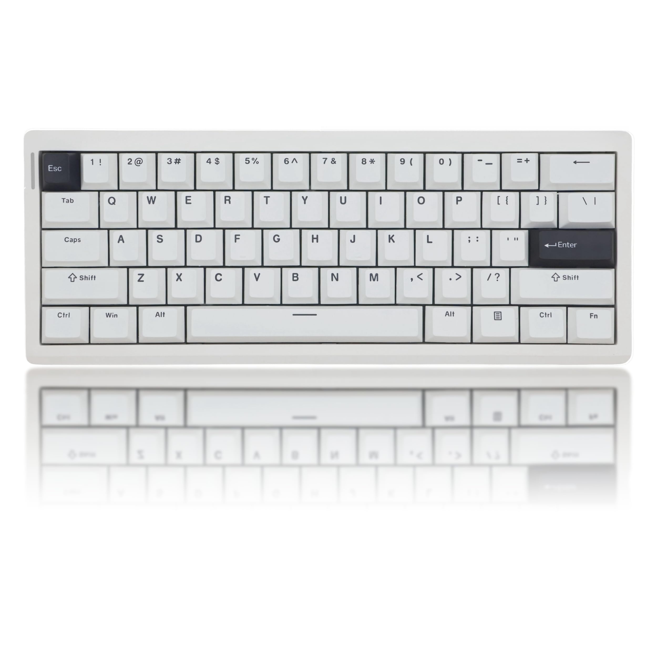 Cmokifuly GMK61 60% Mechanical Keyboard,Tri-Mode PBT Keycaps Linear Switches 61 Keys,South-Facing RGB Gasket Mounted Plate Gaming Keyboard for Win/MAC (White, Brown Switch)