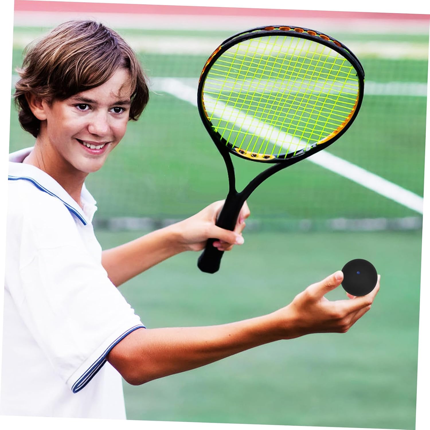 Single Blue Dot Squash Ball Rubber Training Ball for Beginner Sports Practice Competition Use