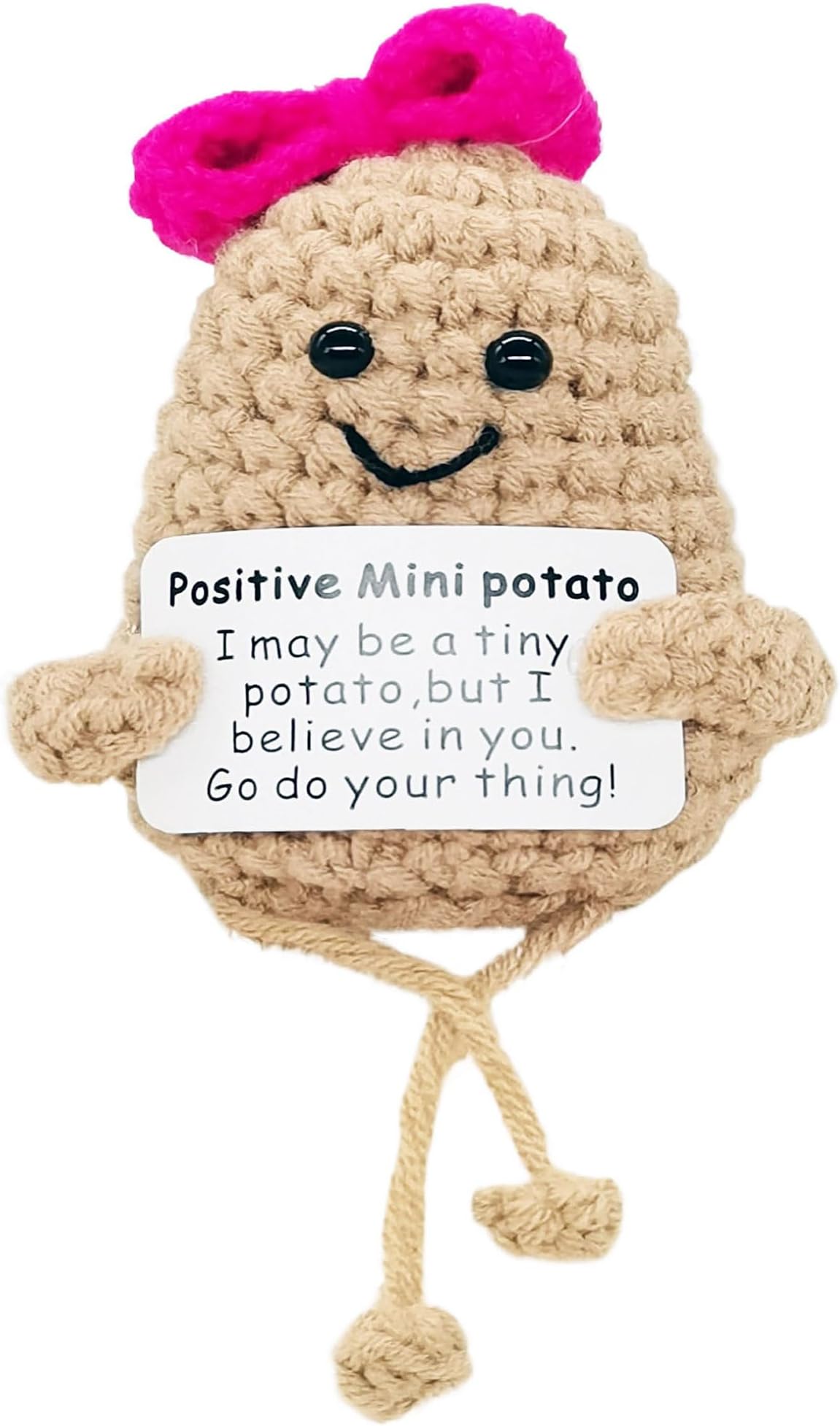 1 Pcs Positive Mini Potato Breast Cancer Good Luck Gifts for Women Easter Birthday Christmas Mom Sister Friend Wife Colleauge Coworkes Mental Support