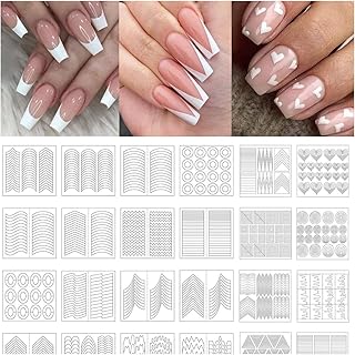 TailaiMei 1768 Pieces 60 Designs French Manicure Nail Stickers, Nail Art...