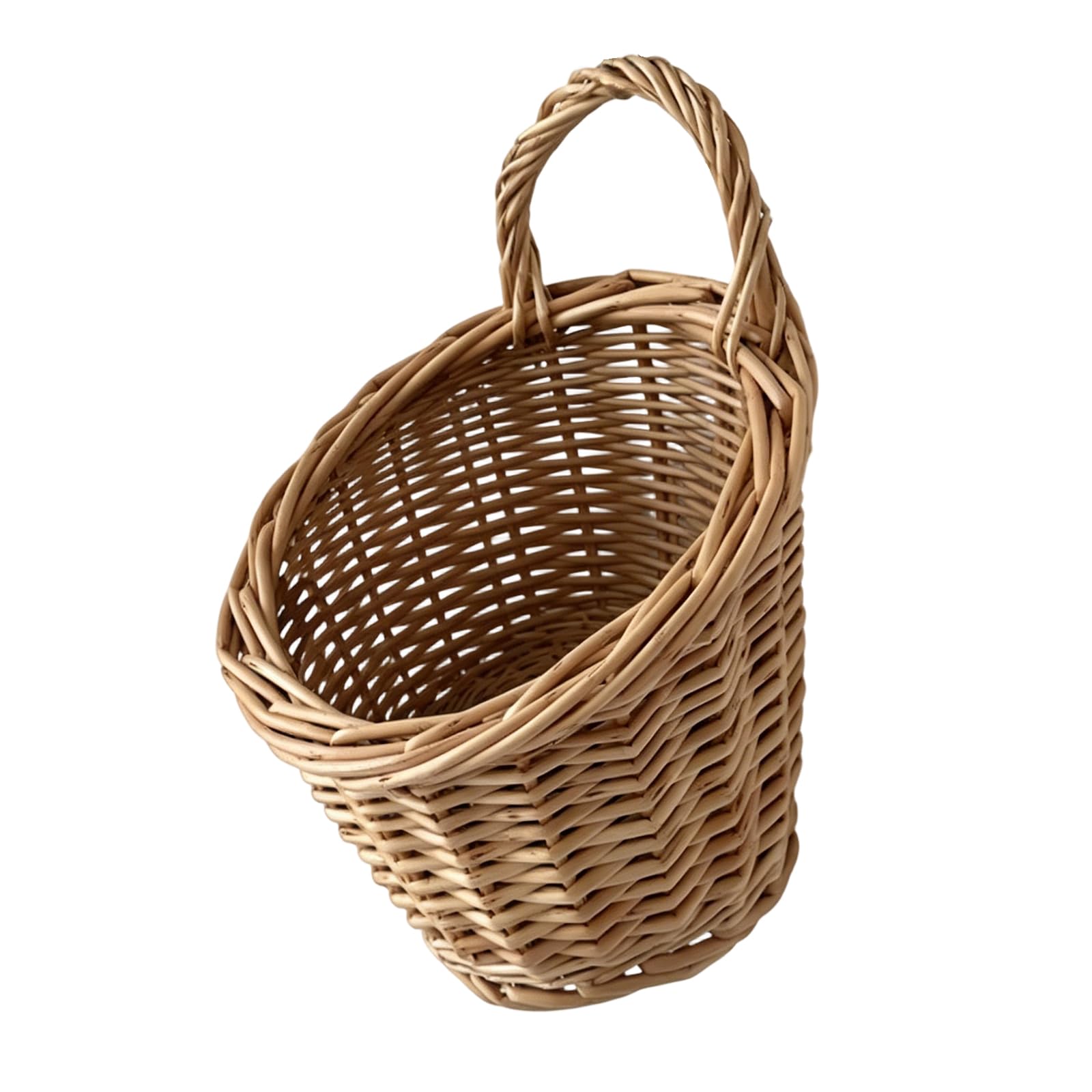 Sustainable Rattan Wall Basket Kitchen Holder Spacious and Ventilated for Groceries and Household Goods Balcony Storage Basket