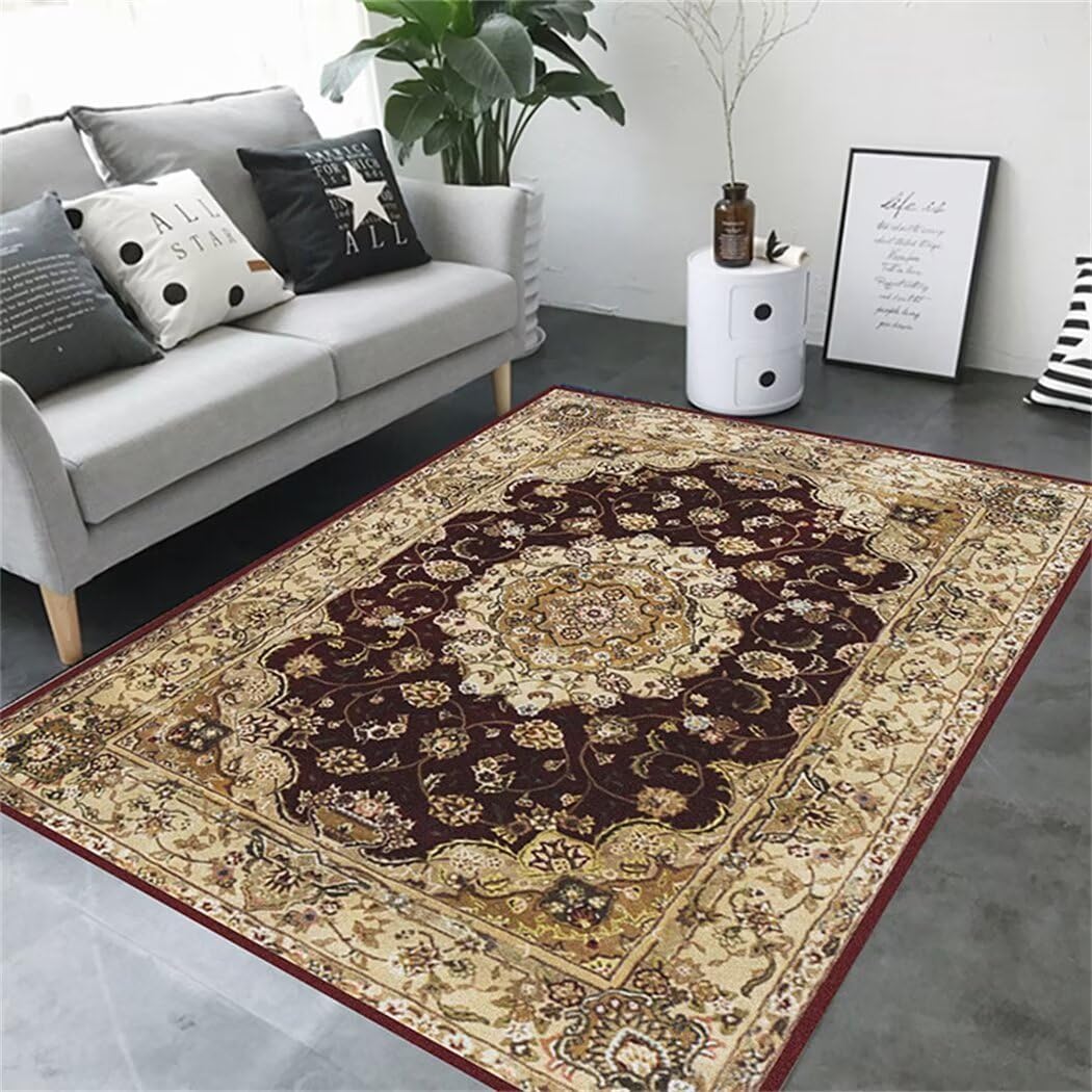 Tapis de route enfants pour chambre et salon jaune clair 170x240cm