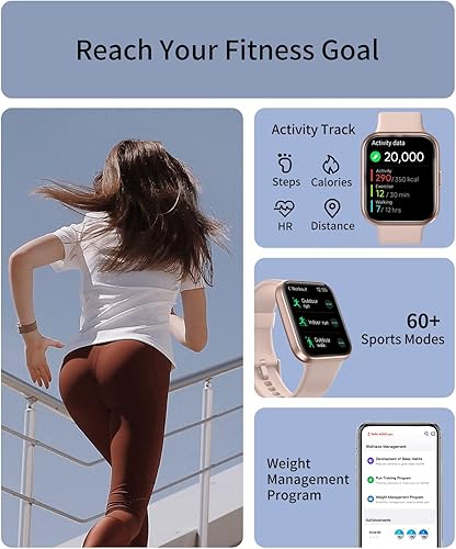 Miniatura 3 de RERE ASW2 Smart Watch (Answer/Make Call), Alexa Built-in, 1.69" Fitness Tracker with 60 Sports Mode, Heart Rate, Blood Oxygen, Sleep Monitor, Fit