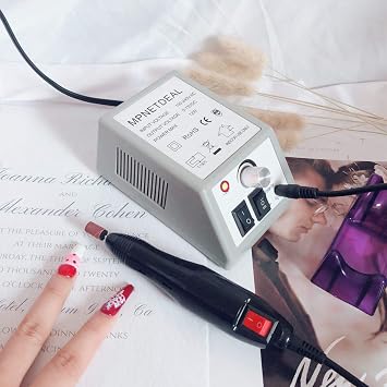 MPNETDEAL Tırnak makinesi Efile elektrikli tırnak matkap tırnak törpüsü kiti, akrilik tırnaklar için, poli jel tırnak sanatı, salon kullanımı veya ev kullanımı için (gri setB)