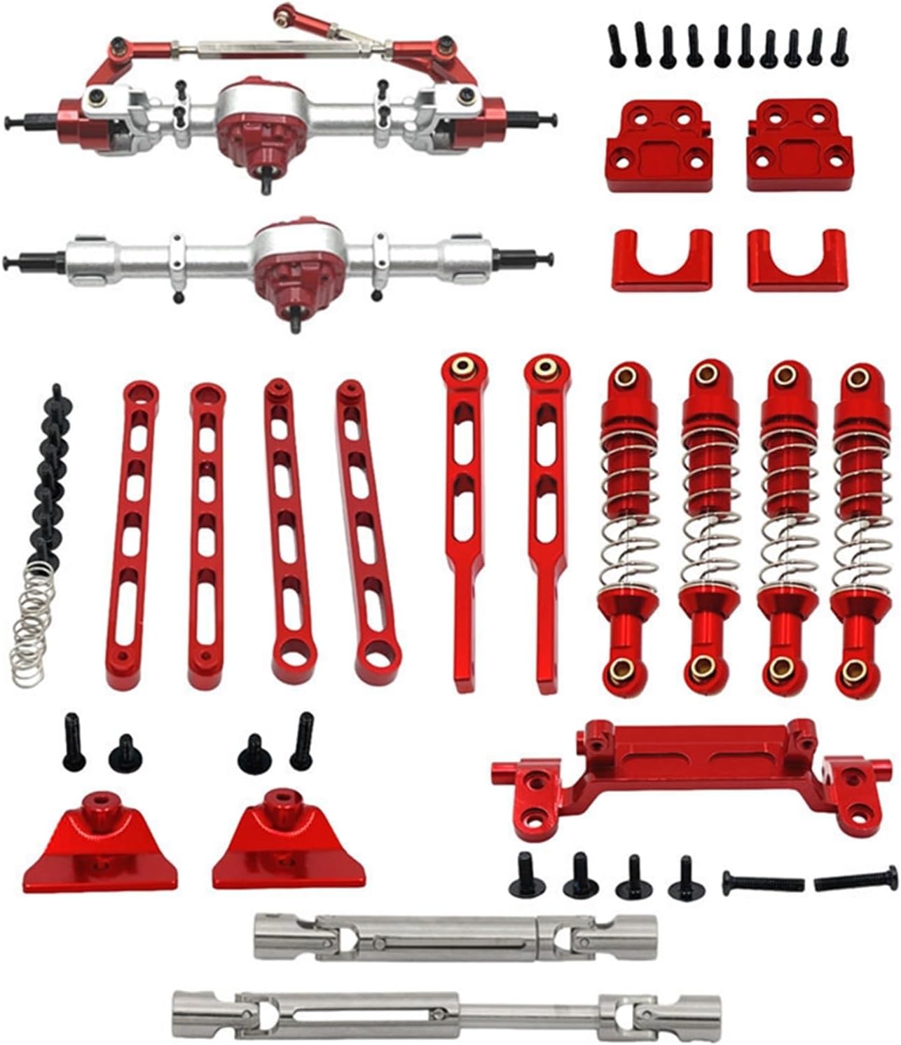 Metal Upgrade Remote Control Car Large Package Kit Fit for MN MN82T LC79 MN82S MN82Pro MN82(Red)