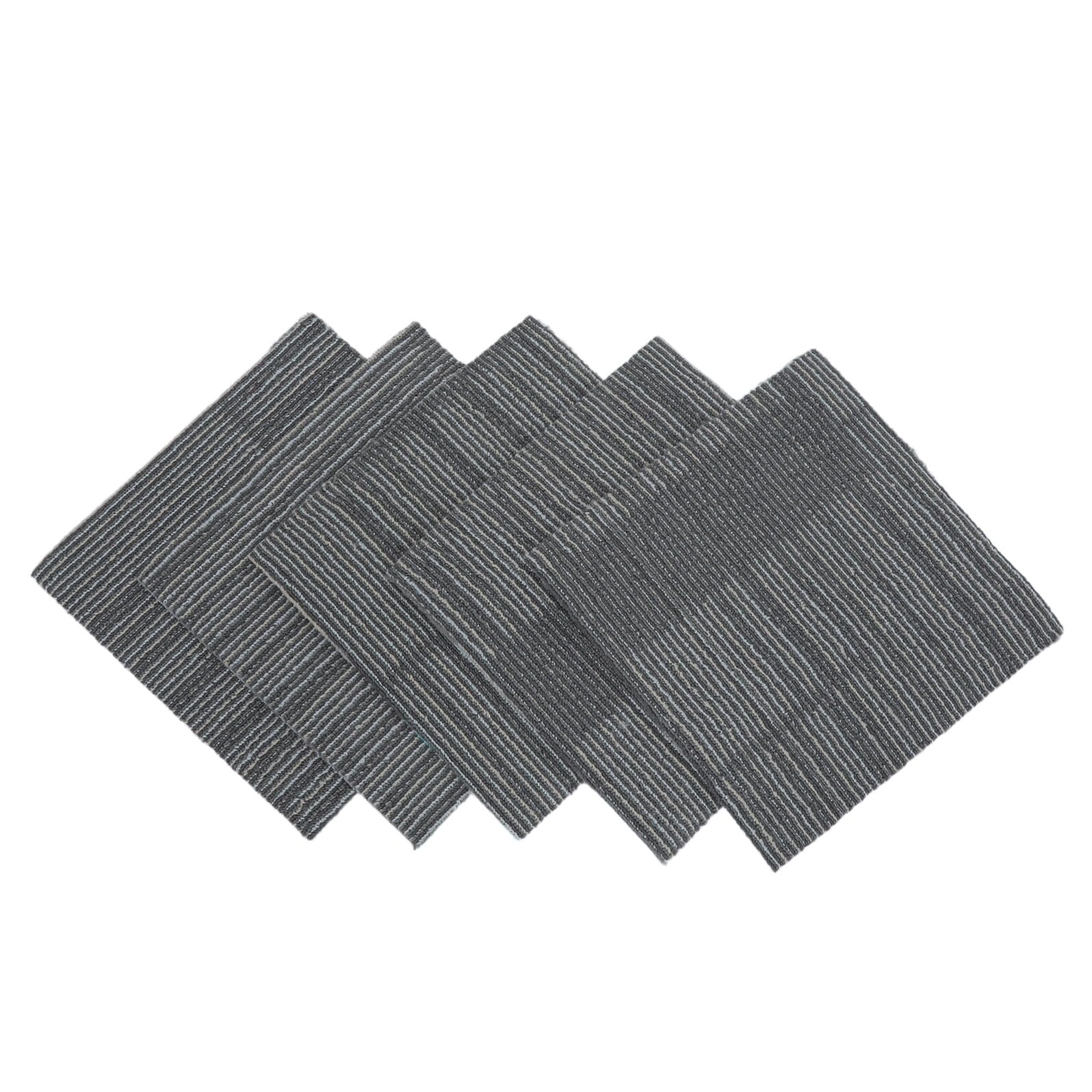 Dalles de moquette autocollantes Homoyoyo kaki 30x30 cm | Lot de 6 dalles de sol 6 mm