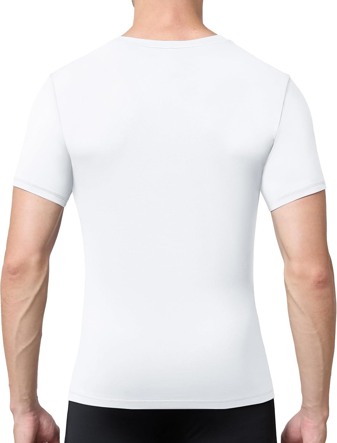 Compression Shirts for Men V Neck Short Sleeve, Quick Dry Athletic Tops Undershirt for Workout Running