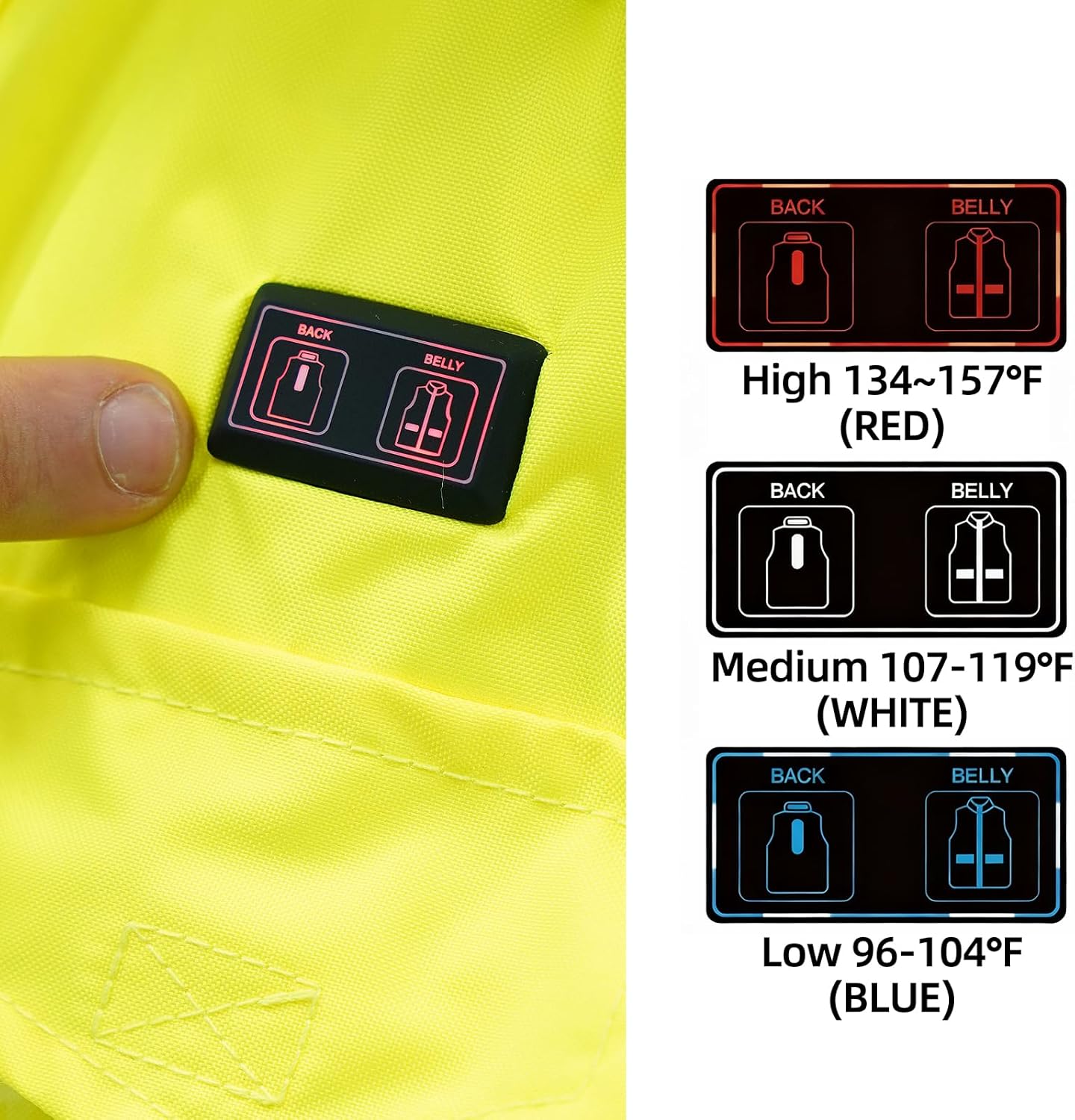 SKSAFETY Heated Jacket For Men - 3M Hi Vis Safety Parka, Class 3 High Visibility Jackets, Heated Coat For Men - Image 3