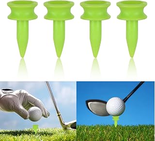HLMYER 100 camisetas de golf pequeñas de plástico, colores brillantes visibles, camisetas verdes de golf, camisetas de golf de castillo de 21 mm, camisetas de castillo reutilizables, camisetas de golf