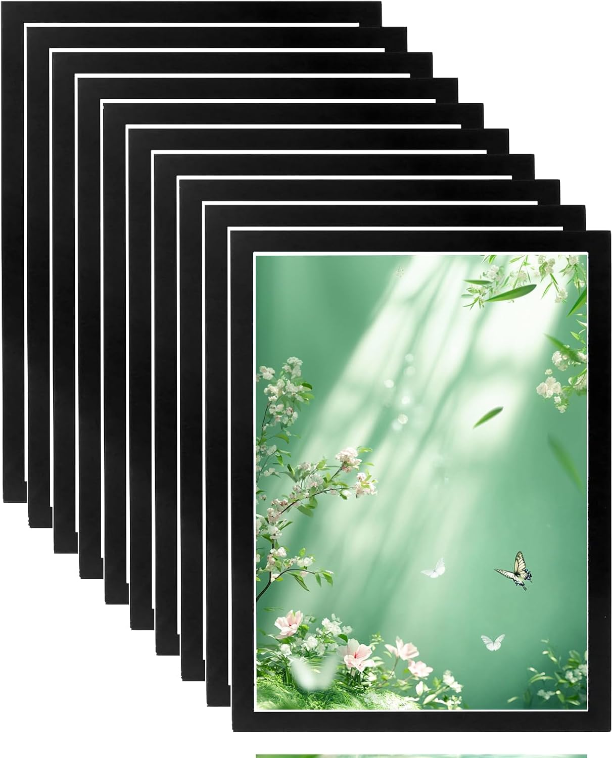 Sticky Display Frame Magnetic Sign Holder 10 Pack, A4 Self Adhesive Wall Mount Display ...