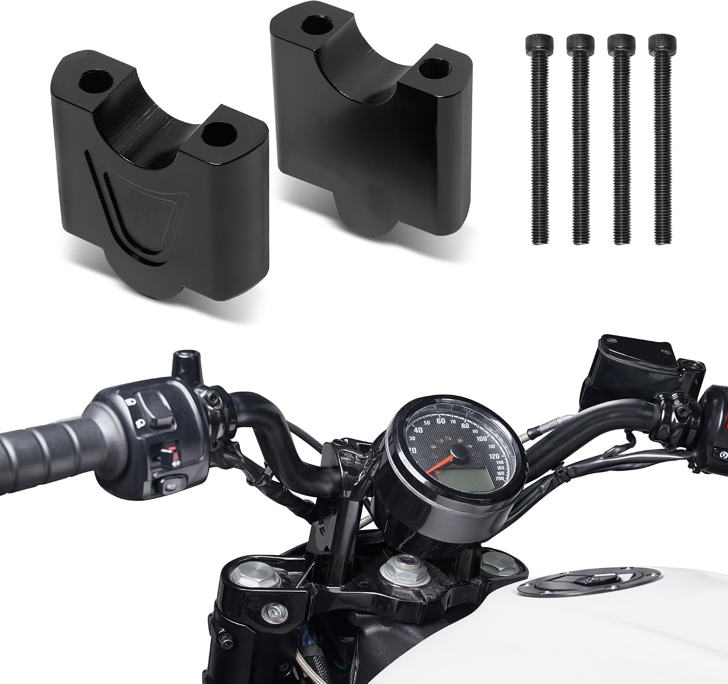 2.4-in Hight Handlebar Riser Aluminum Handle Bar Kit For Indian Scout/Bobber/Twenty/Sixty/Classic 2015-2026 Accessories