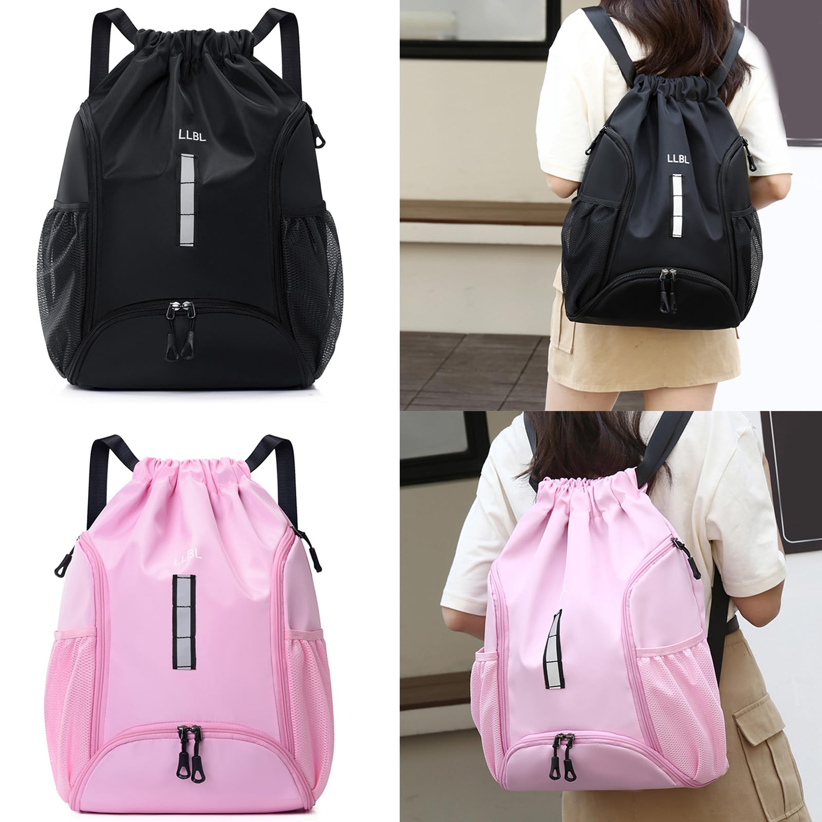 Zaino sportivo di grande capacità Borsa da calcio con coulisse zaino borsa sportiva borsa da palestra zaino borsa da basket