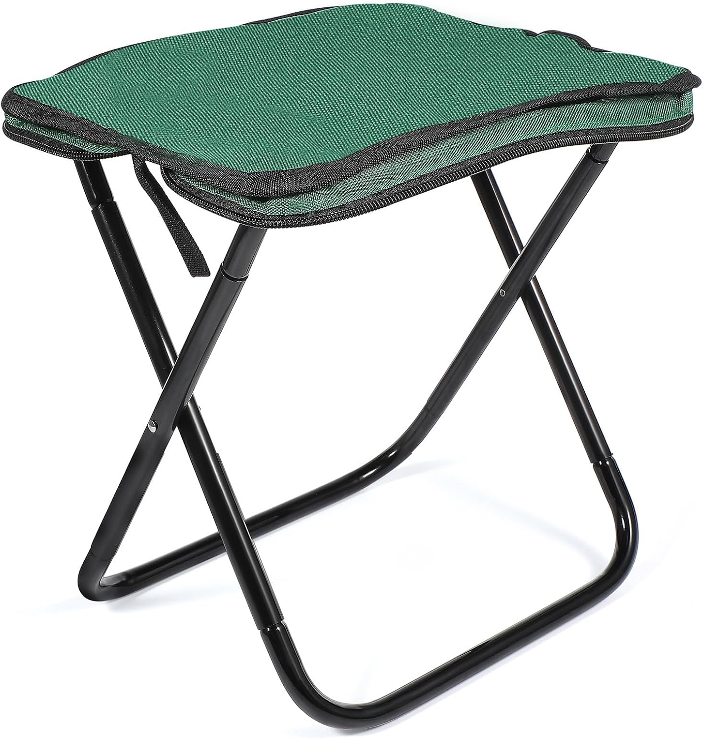 SUPVOX Ultralight Folding Stool: Heavy-Duty Aluminum Alloy Portable Camping Seat with Integrated Zipper Storage - Small Collapsible Chair for Fishing, Camping, Gardening & Outdoor Festivals