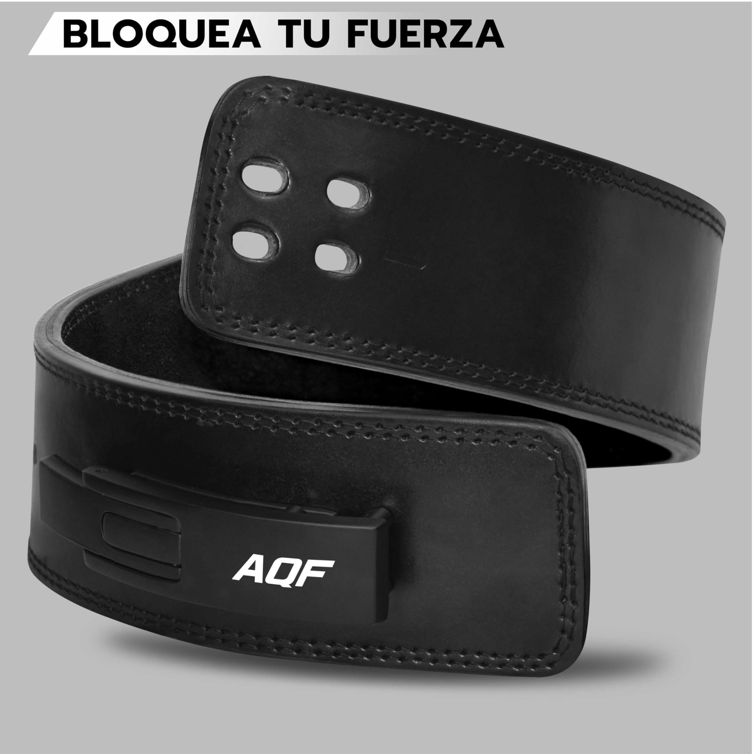 AQF Cinturon Lumbar Gimnasio Palanca Hebilla, 4" Amplio 10mm Gruesa Cinturon Halterofilia Cuero, Cinturón Gym, Faja Gimnasio Levantar Pesas, Powerlifting Belt Para Musculacion & Sport