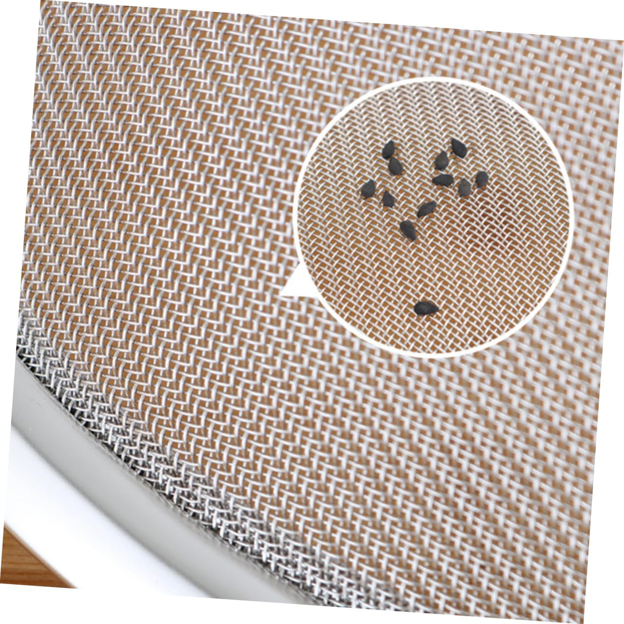 1pc Stainless Steel Mesh Strainer Double Handle Kitchen Sifting Tool for Rice Flour and Vegetable Draining Multifunctional Cooking Gadget for Home Use