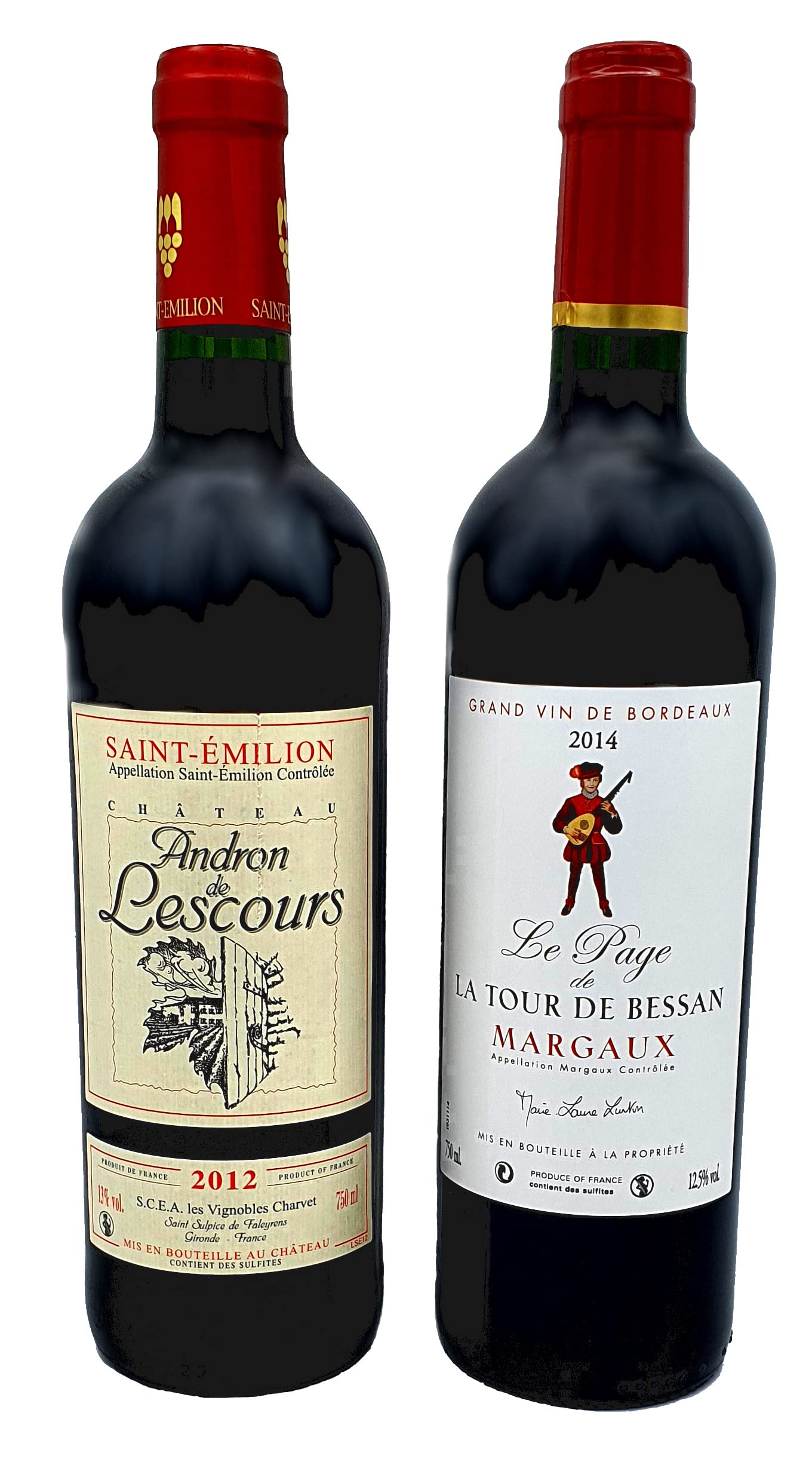 Coffret bois cadeau - DUO Prestige Vin Margaux et Saint-Emilion - Grands vins de Bordeaux AOC Margaux millésime 2021 et Saint-Emilion 2019 - bel emballage prêt à offrir