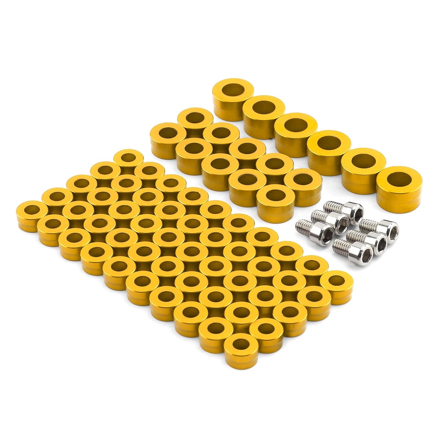 Bolt Covers Engine Bolt Head Toppers Caps Kit Fit for Harley Touring Electra Glide Road Glide Street Glide Road King Trikes Sportster 883 Dyna Fat Bob Softail Fat Boy Low Rider S Sport Glide (Gold)