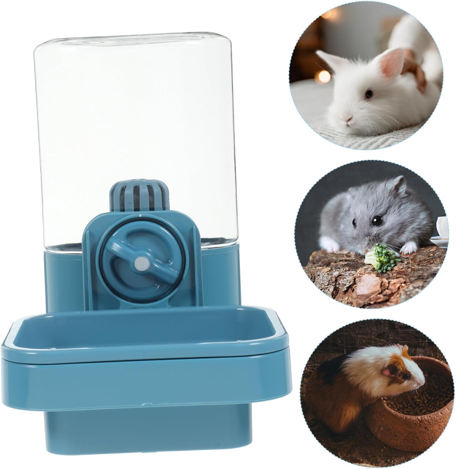 POPETPOP Hanging Rabbit Water Bottle Large Capacity Leak-Proof PET Water Dispenser Filter for Small Animals for Bunny Feeding and Watering