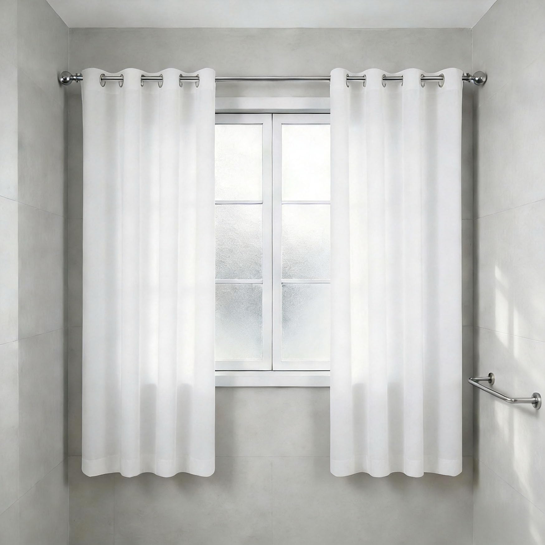 Rideaux opaques blancs pour dressing moderne et salon cosy sans vis-à-vis