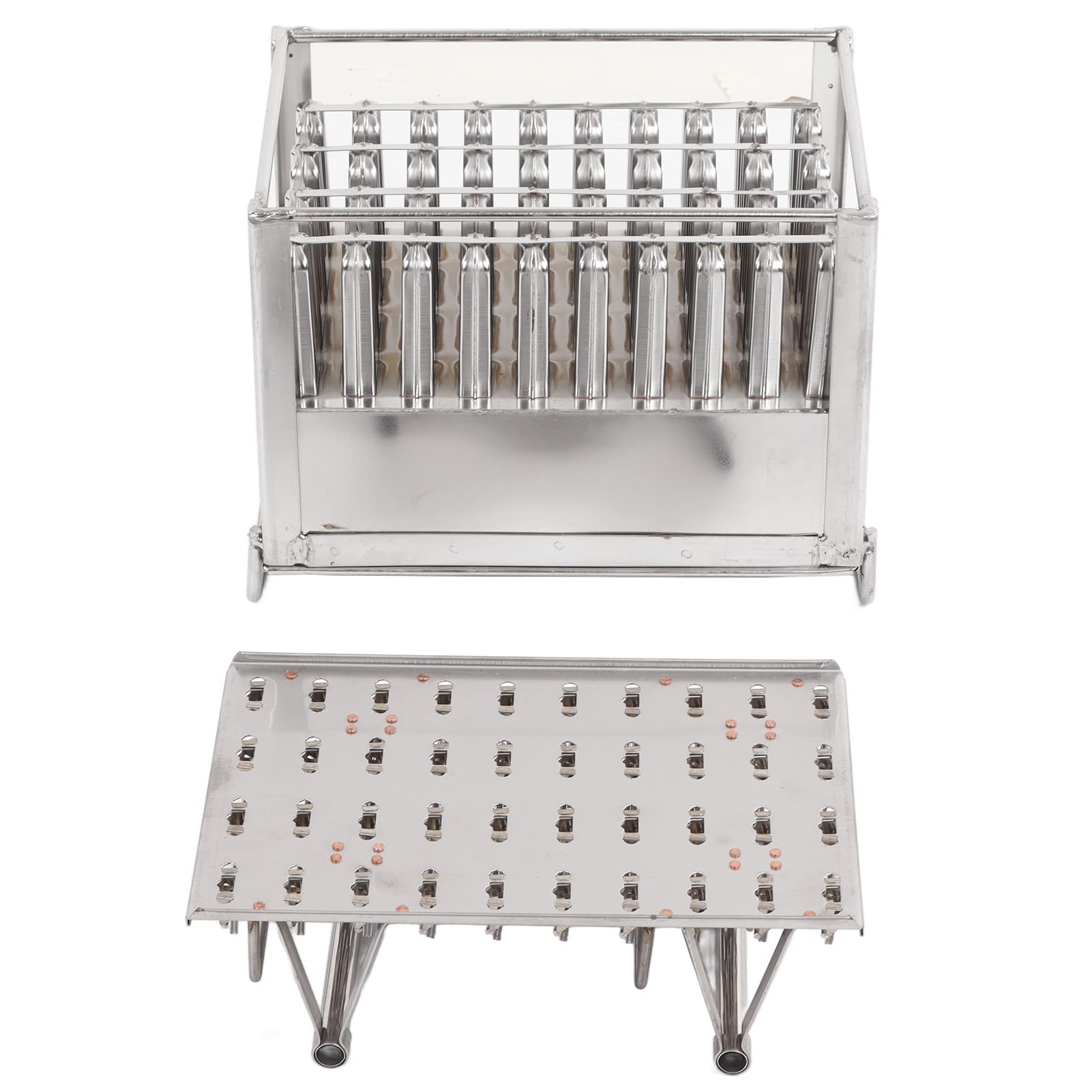 Máquina para Hacer Paletas Acero Inoxidable, Moldes para Paletas Heladas Confiables sin Bpa Molde Barra Hielo Bricolaje 40 Moldes para Paletas Borde Cuadrado Fabricante Helados Congelación Rápida