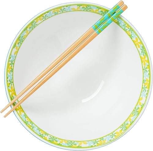 Miniatura 231 de Silver Buffalo The Powerpuff Girls Girl Power Featuring Blossom, Bubbles, and Buttercup Ceramic Ramen Noodle Rice Bowl with Chopsticks, Microwave