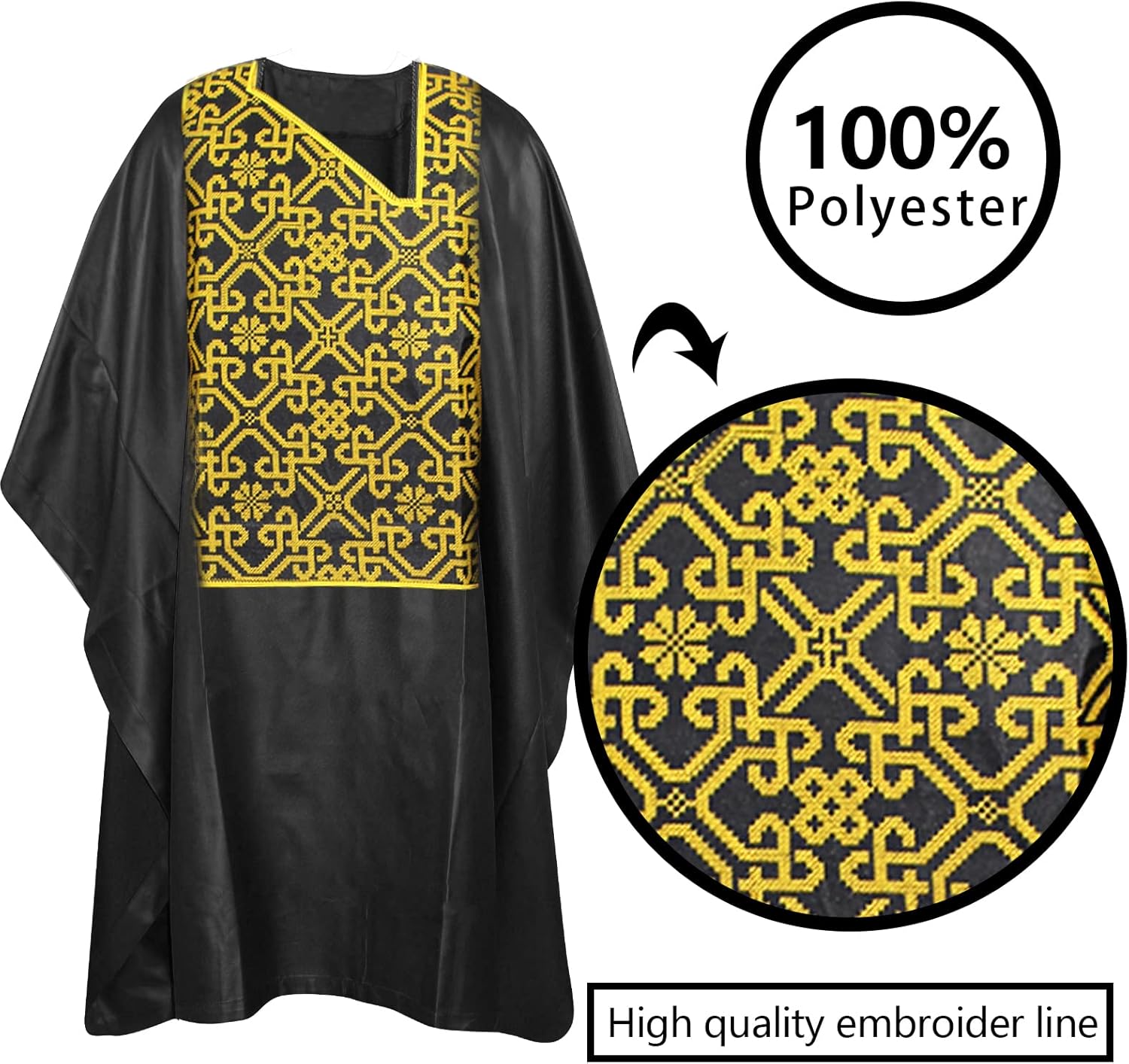 TIDOIRSA Dashiki for Men, Boubou Caftan Embroidery African Mens Clothing Dashiki Shirts and Pants Outfits 3 Pieces Set - Image 3