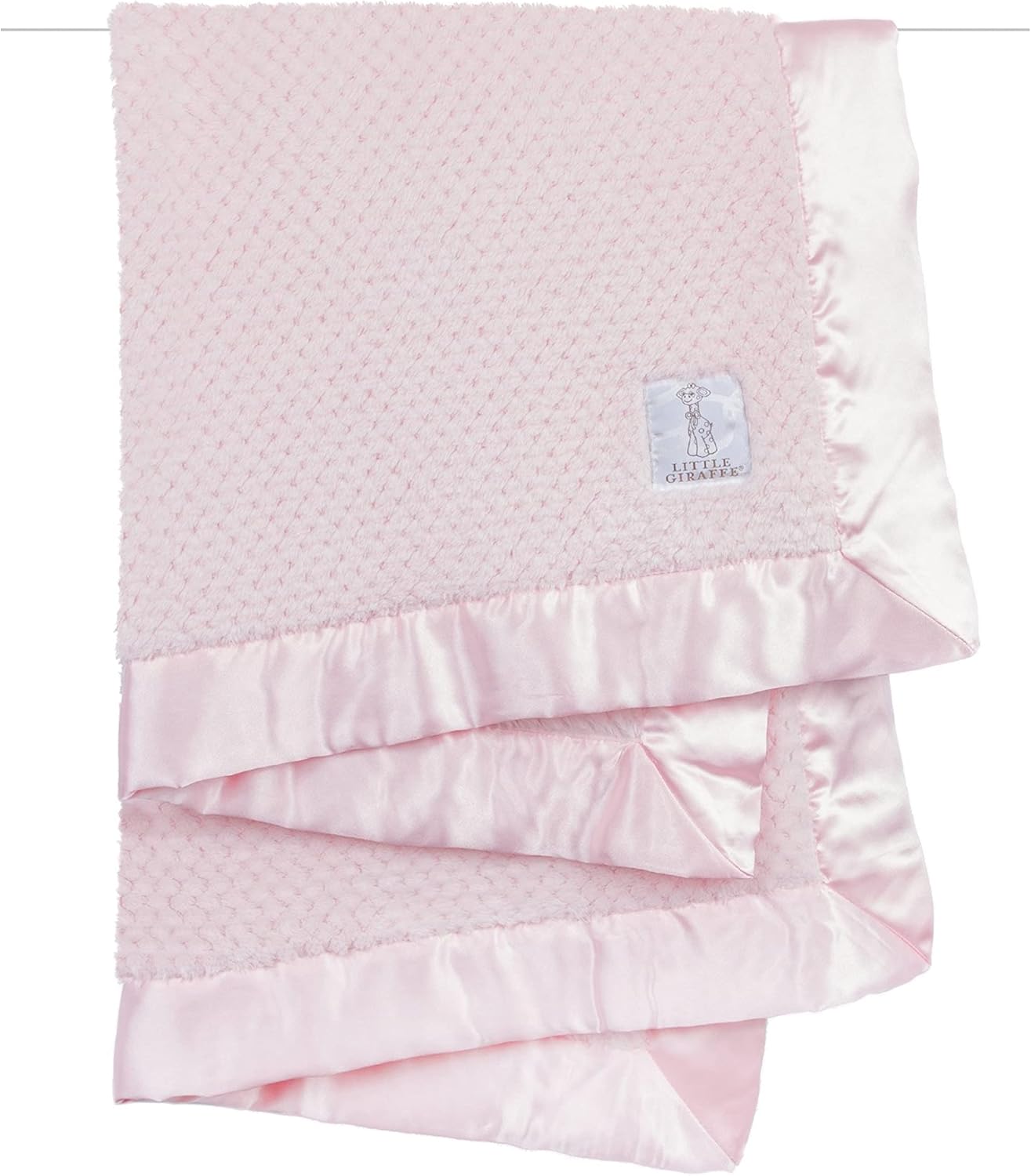 Little Giraffe Honeycomb Baby Blanket 29" x 35", Pink