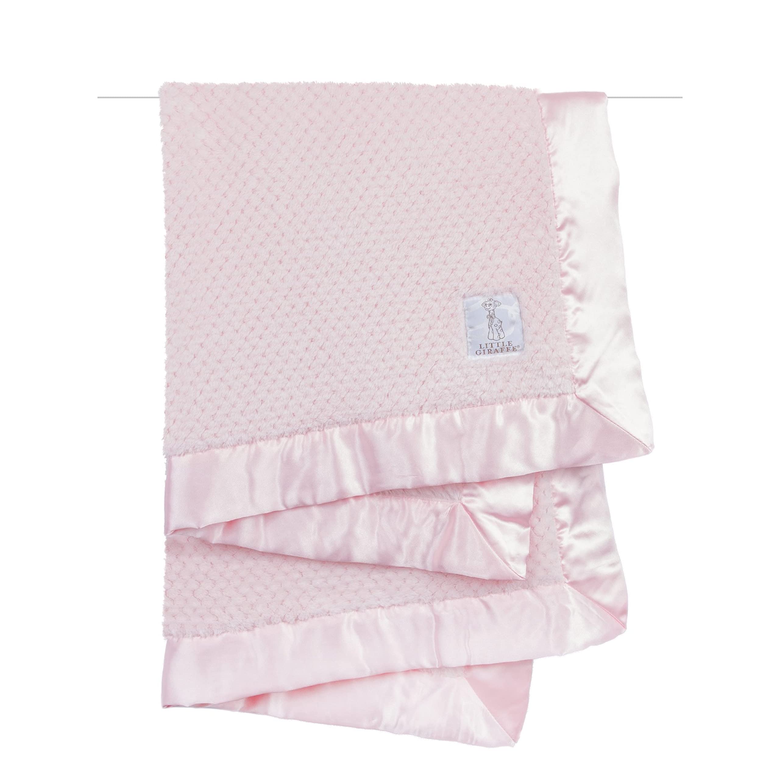 Little Giraffe Honeycomb Baby Blanket 29" x 35", Pink