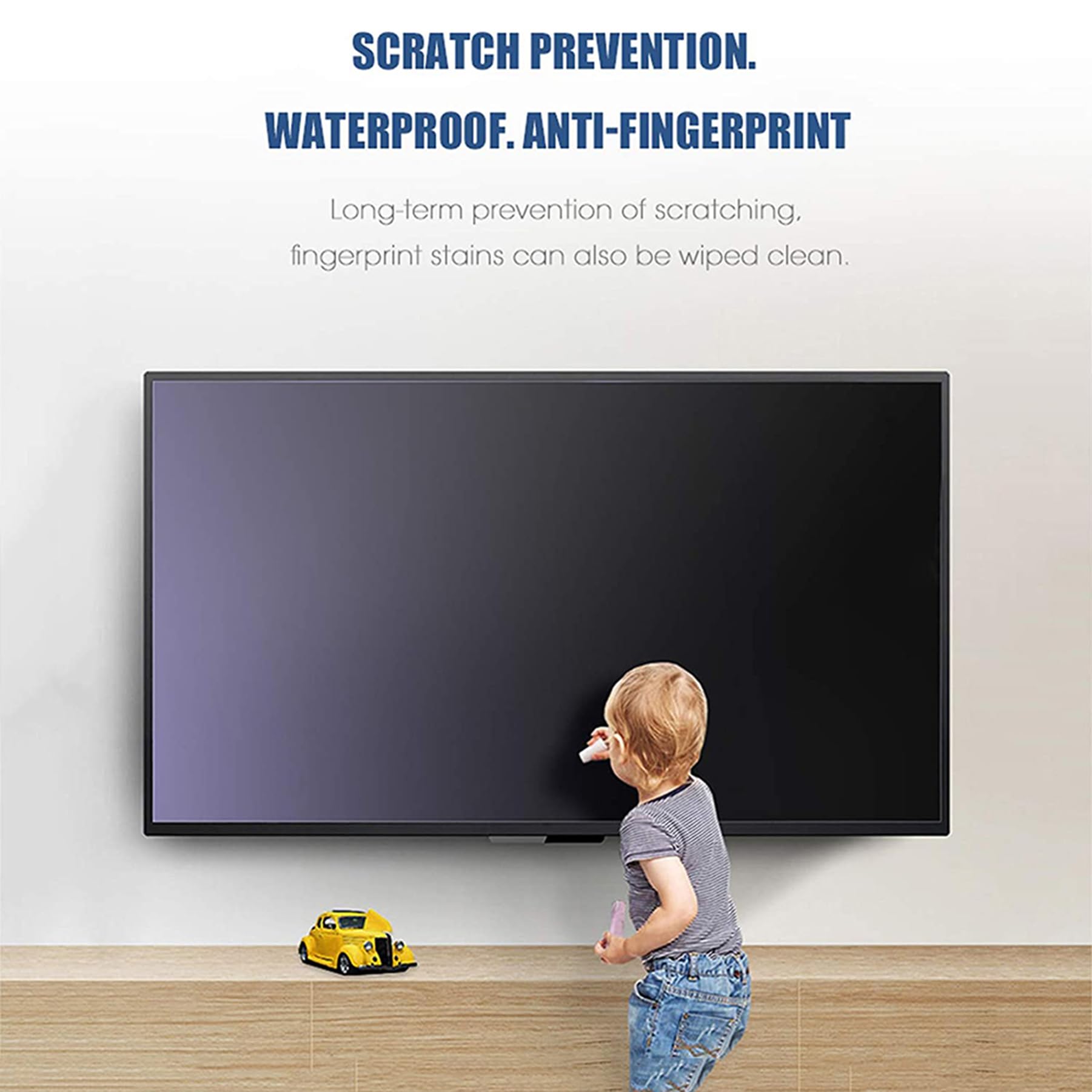Protector de pantalla de TV de 75 pulgadas y panel de protección contra daños, bloqueo de filtro UV y luz azul, película de filtro antiarañazos y antirreflejos para LCD, LED, OLED y QLED 4K HDTV
