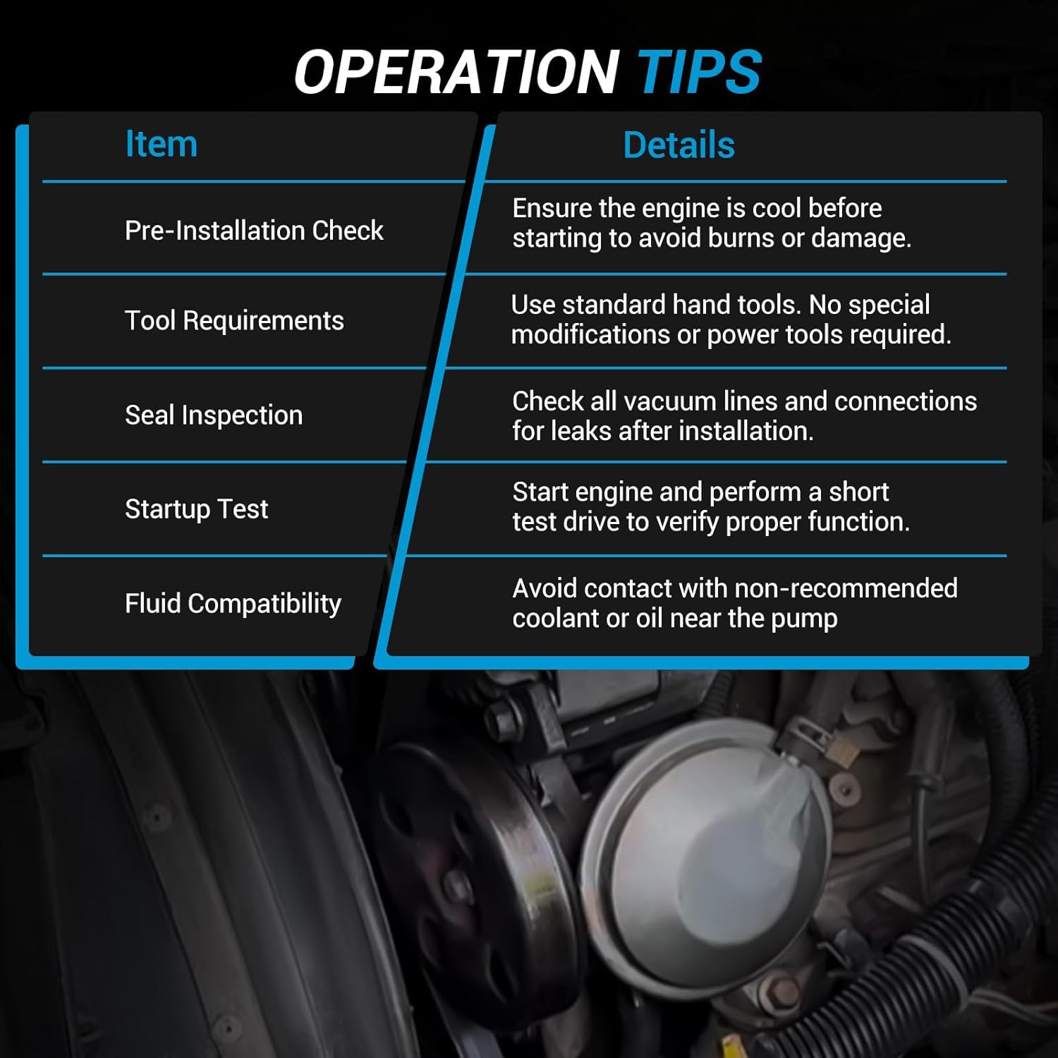 904-862 Vacuum Pump with Pulley Compatible with 1995-2020 Isuzu NPR and NPR-HD V8 3.0L-6.0L Replacement for OEM 97241035 8972410351 Isuzu NPR Vacuum Pump Pulley