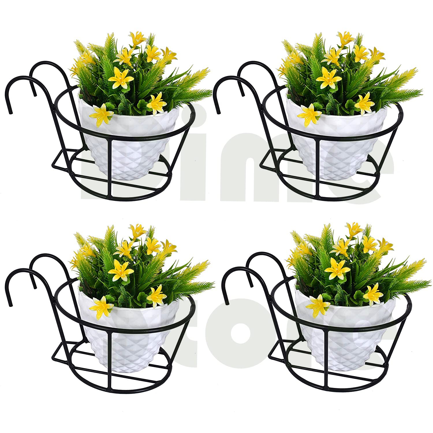 Dime Store Plant Stand Flower Pot Stand For Balcony Living Room Outdoor Indoor Plants Hanging Basket Indoor Outdoor (Set of Four, Black) (B09K4Q3RP8) Amazon Price History, Amazon Price Tracker
