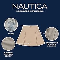 Vista 4 de Nautica Uniforme escolar para niñas, patinete plisado de rendimiento sensorial