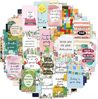 Motivational Cards 72Pcs Positive Affirmations Encouragement Cards with Quotes for Employees, Students, Coworkers Inspirational Card Lunch Box Note Card for Kids