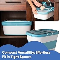 Vista 3 de Chef's Path Contenedor plegable de almacenamiento de alimentos de 20 a 50 libras, hermético, ideal para arroz